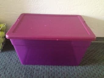 Sterilite Large Storage Box with Lid for $5 1