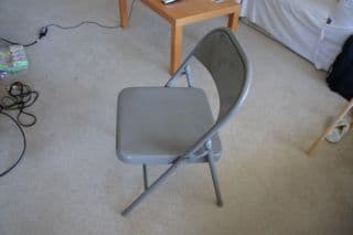 Set of 2 folding chairs - $17 1