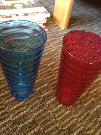 Small mirror ($5) and two plastic glasses ($1/each) 2