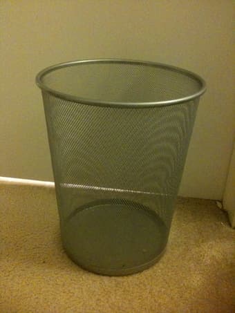 Wastepaper bin ($3) Floor lamp 43" tall ($5) 1
