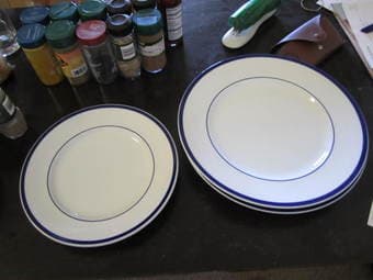 Williams-Sonoma plates, brasserie style -- reduced price, $15 1