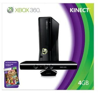Brand New In Box XBOX 360 Kinect 4GB memory with games 1
