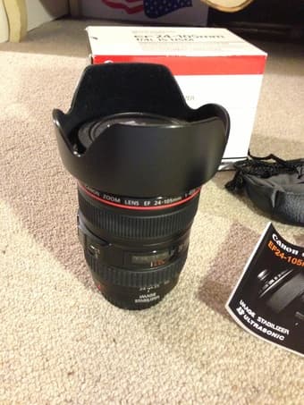 Canon lens EF 24-105 f4 L IS USM $800 1