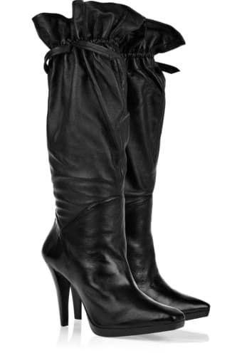 Halston Heritage Black Leather Boots Size 5 (brand new) 1