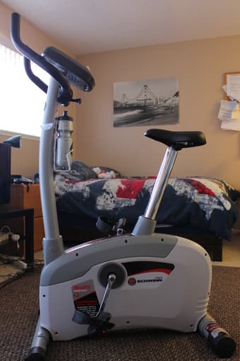 Great Schwinn 120 Upright Exercise Bike for $180 1