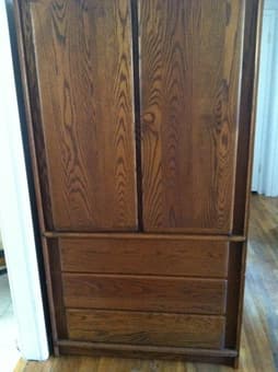 solid oak wardrobe/armoire - $150 (palo alto) 1