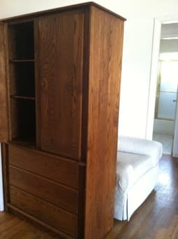 solid oak wardrobe/armoire - $150 (palo alto) 3