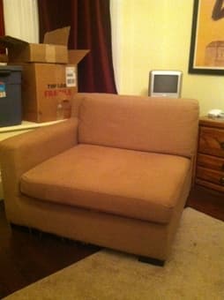 West Elm 1/2-couch/chair 1