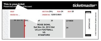 4 Stanford Football @ UCLA Tickets 2