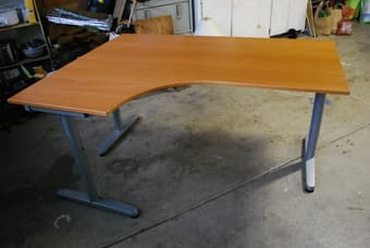 BEAUTIFUL IKEA GALANT CORNER DESK, birch veneer - $80 (Was $200 new) 1