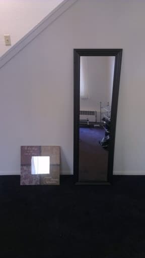 one big & one small mirror $15 1