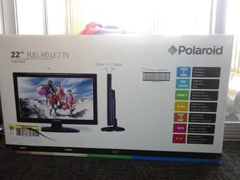 LIKE NEW! LED HDTV TV Polaroid 22"  - Black - US$ 100 1