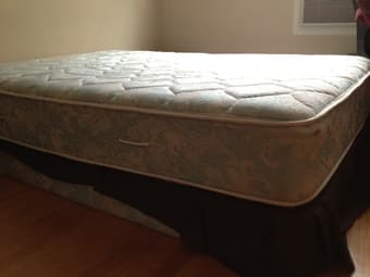Moving sale (Bed, box for the bed, Table, Futon and Chair) 150$ for al 3