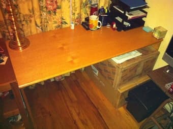 Sturdy, wood desk - $30, OBO 1