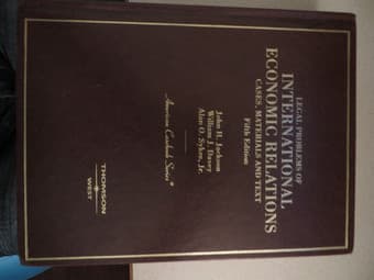 legal problems of international economic relations 5th edition $125 1