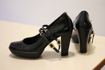 $65, Size 6 black high heels 3