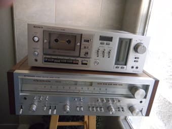 Vintage Pioneer Receiver and Sony Deck 1