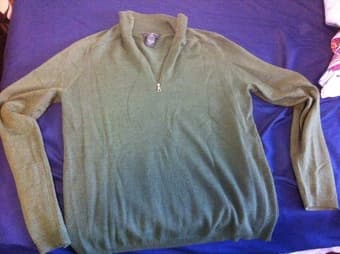 J. crew factory 100% merino wool quarter-zip sweater, size S 1