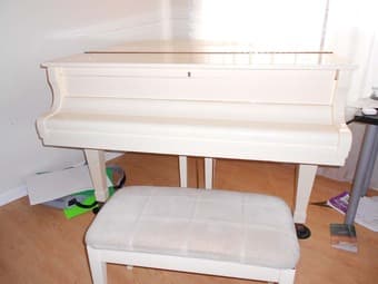Sherman Clay Grand Piano White - $4000 (Foster City) 2