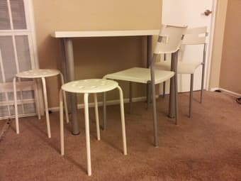 SALE: Nice Dinning set + 2 Stools ($30 OBO) 1