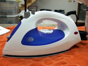 SALE Steam Iron and Full-Size Metal Ironing Board ($25) 1