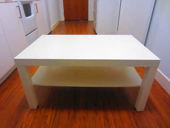 white IKEA coffee table $10 1