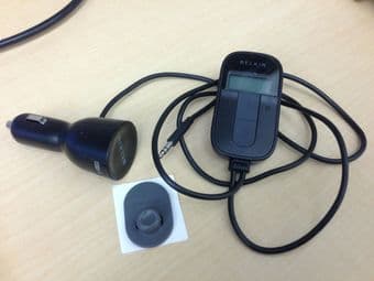 Black iPhone 5 case and Belkin FM transmitter 1