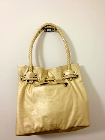 Shoulder bag: Champagne, faux-leather 2