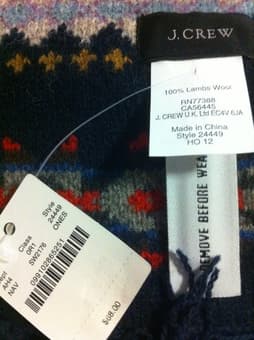 J. Crew 100% lambswool Fair Isle scarf - BNWT 1