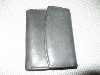 black leather wallet  - new 1