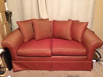 Love Seat with 4 cushions along with 2 floor cushions - $400 1