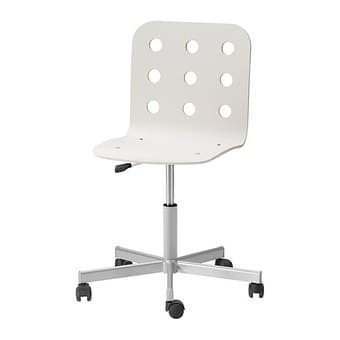 IKEA JULES Swivel chair, white, silver color 1