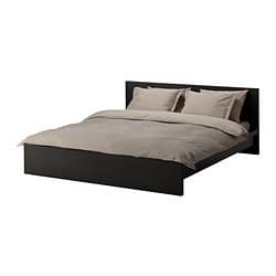 Ikea Malm Bed Bed frame, black-brown, Queen size, Sultan mattress 1