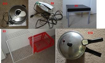 YOGA MAT,IRON,COOKER,BIKE,DISH,laundry basket,chair 1