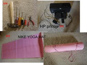 YOGA MAT,IRON,COOKER,BIKE,DISH,laundry basket,chair 3