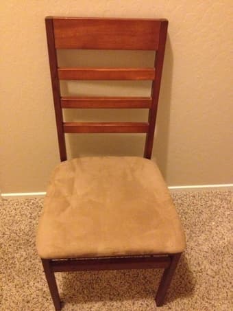Comfy foldable wooden chair with cushion - $25 1