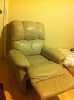 Queen Mattress (set), Lazy boy recliner, Drawer, Bar stool 1