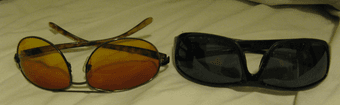 NEW black wallet, sunglasses 2