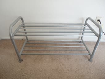 moving sale (shoe rack, book shelf, poang chair+footstoll) 1