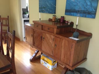 Dining Set - Custom Made Oak with Hutch - $650 3