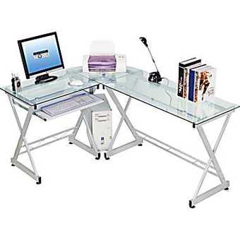 Computer Desk / Study Table (Glass Top) -- solid and sturdy ($100) 1