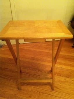 Folding table, $5-$10 3
