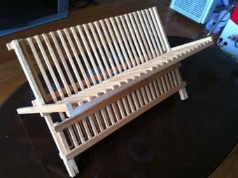 Dish drainer $10 book reading stand $10 lamp $5 1