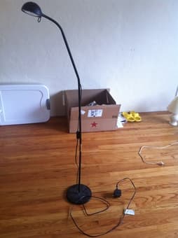 $5 floor stand lamp & battery charger & flower pot 2