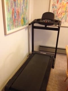 Moving sale: Farm Table & 6 chairs/treadmill/armoire/double bed 3
