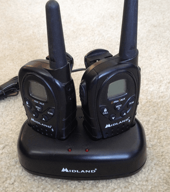 two way radio set (18+ mile range) - $20 1