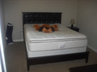spring box, pillow-top mattress - $450 1