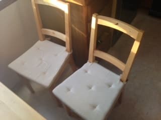 Wood Dinning room table + four matching chairs - $100 obo 2