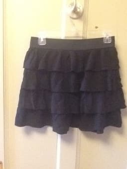 Black ruffle skirt, $10 1
