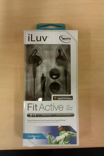 iLuv FitActive Earphones with SpeakEZ remote $8 1